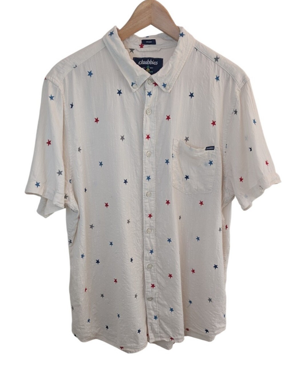 Chubbies Friday Shirt All Stars No Stripes Large
